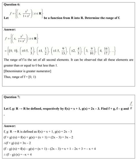 Image result for Class 11 Math Function Exercise Solution