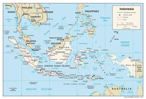 Large detailed political map of Indonesia with roads and major cities - 2002 | Indonesia | Asia ...