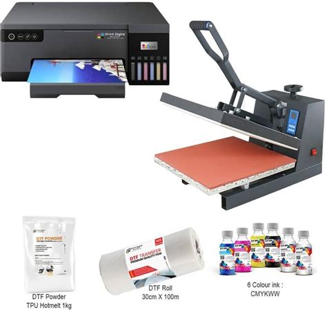 Print Digits DTF A4 L8050 Converted printer with 15by15 Heat Press for ...