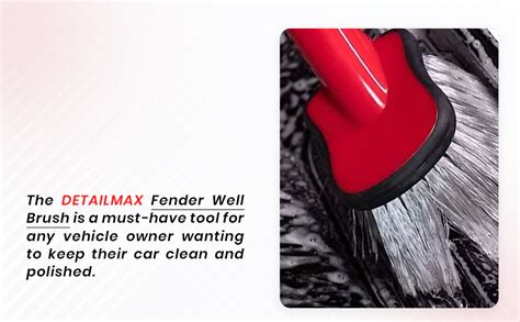 DETAILMAX® Fender Well Brush with Long Handle | Soft Bristles, Non-Slip ...