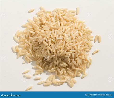 Whole Chinese Rice Seed. Pile of Grains. Top View. Stock Image - Image ...