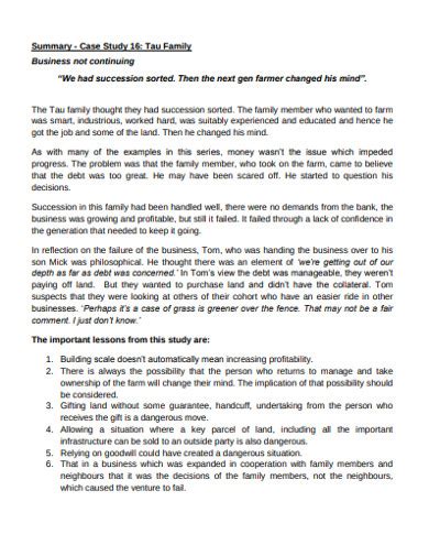 Image result for Case Study Summary