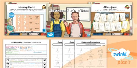 All About Me in French - Classroom Instructions Lesson Pack 1