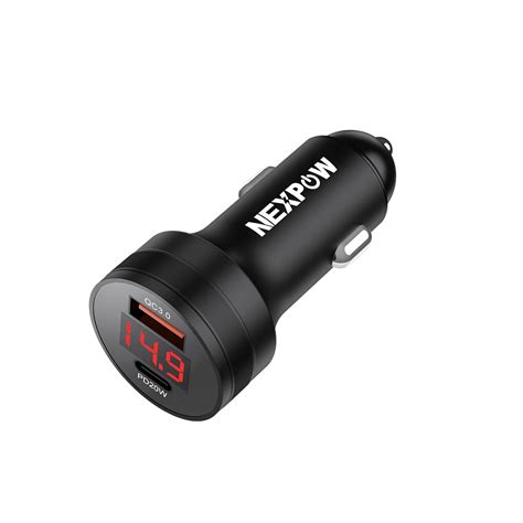 NEXPOW 38W USB C Car Charger, Fast USB Car Charger Adapter PD 20W or ...