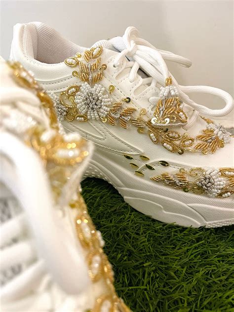 Kanvas Ethnic Festive Classic Gold Custom-made Tassel Kanvas Sneakers