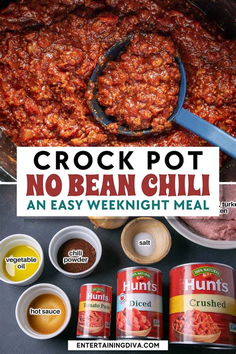 No Bean Crockpot Chili Recipe