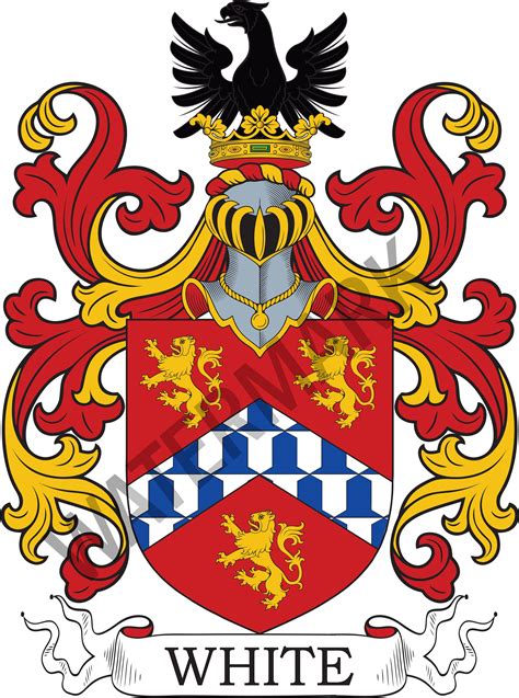White Family Crest - Digital Download - White Coat of Arms JPG File ...