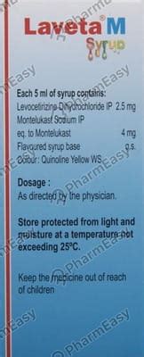 Laveta M Syrup: Uses, Side-effects, Price, Dosage & More Info - PharmEasy
