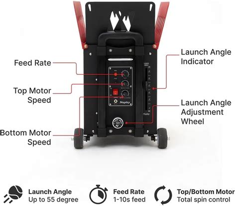 Nisplay Portable Tennis Ball Machine (26lbs) - Dual Motor India | Ubuy