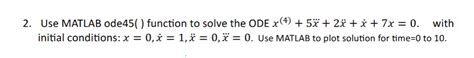 Image result for Ode45 MATLAB Example