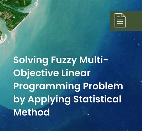 Image result for Multi-Objective Optimization Using Fuzzy Programming