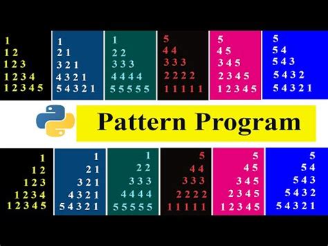 Image result for Python Numeric Pattern Programme
