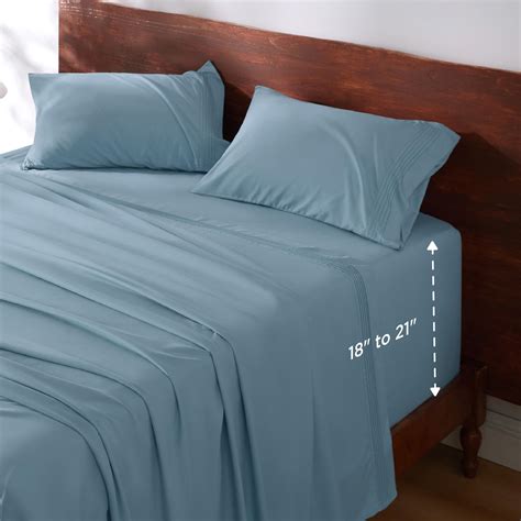 Amazon.com: Bedsure Deep Pocket Queen Sheets Set - Fits Mattresses Up ...