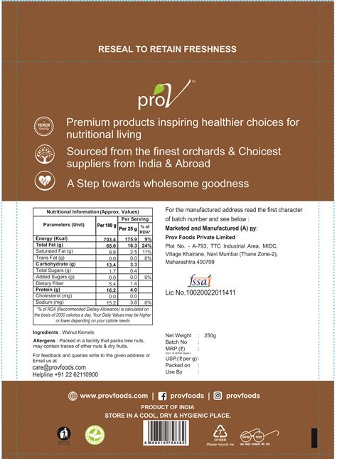 ProV Premium - Walnut Light Halves 250g – ProV Store
