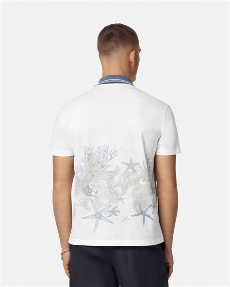 Polo Barocco Sea Blanco,Estampado | VERSACE MX