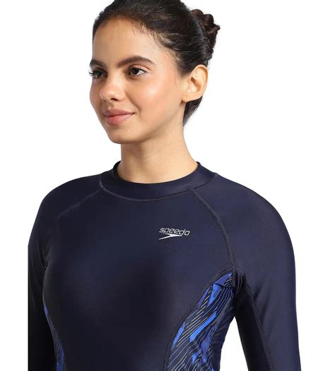 Buy Speedo Hyperboom Splice Rashtop Truenavy-Truecobalt-Curiousblue ...