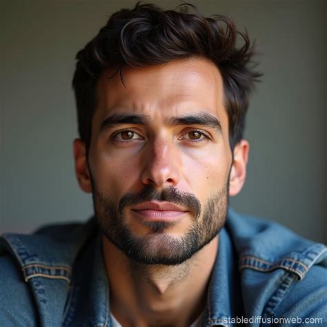 Spanish Man's Passport Photo | Stable Diffusion Online