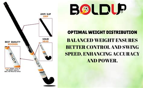 Buy BOLDUPSolid Wood Field Hockey Stick - Beginner Practice & Self ...