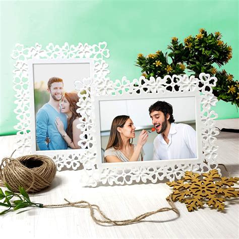 Art Street Decorative White Premium Set of 6 Individual Wall Photo ...