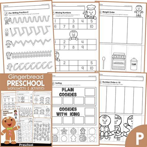 Gingerbread Preschool Worksheets and Activities No Prep - Worksheets ...