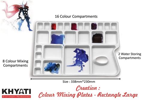 Khyati Rectangle Colour Mixing Palette (Large) - Starbox