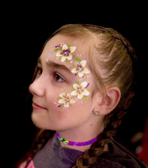Simple Flower Face Painting