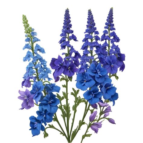 Premium Vector | Blue delphinium flower