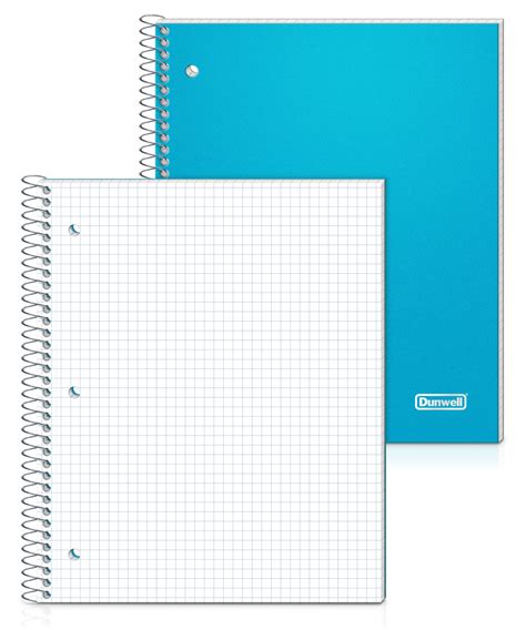 Mua Dunwell Graph Paper Spiral Notebook (Blue) Plastic Cover, 100 ...