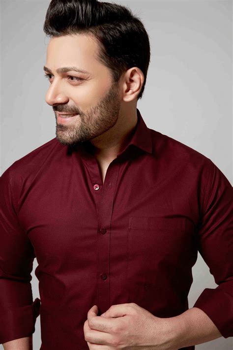 Red - Cord Slim fit shirt