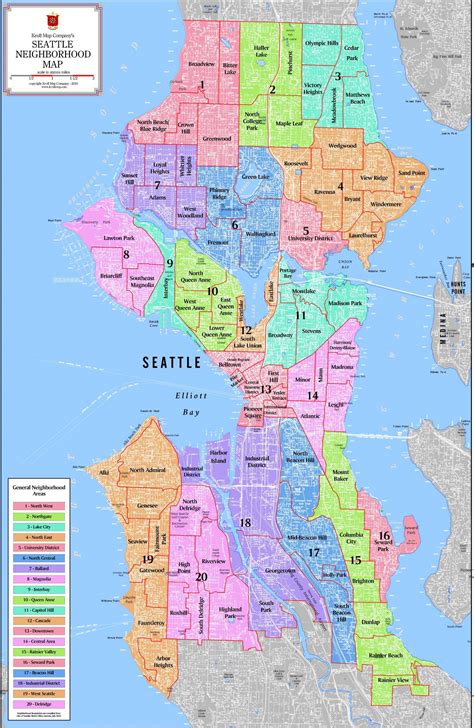 Seattle Neighborhood Map – Metsker Maps