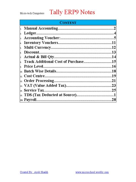 Tally Notes PDF Download 的图像结果