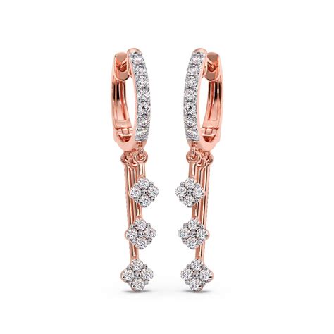 Elegant Jewel Bloom Diamond Hoop Earrings for Women, priced under 35K ...