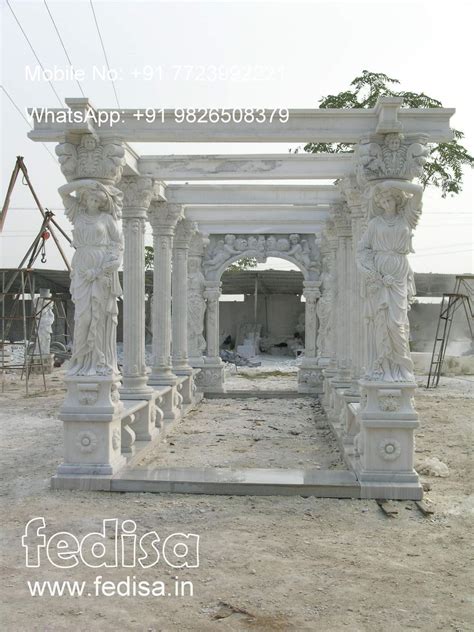 Marble Gazebo, Sturdy Gazebo Hexagon Pergola Small Wooden Pergola