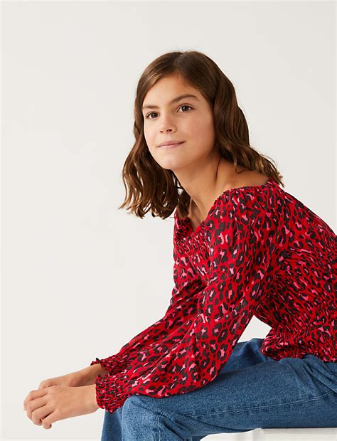 Buy Animal Print Top (6 - 16 Yrs) at Marks & Spencer