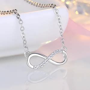 Karishma Kreations Silver Plated Stainless Steel Chain Crystal Infinite ...