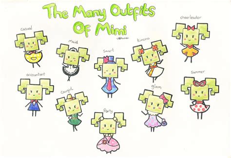 The Many Outfits of Mimi! by Peach-X-Yoshi on DeviantArt