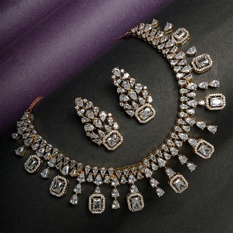 Buy American Diamond Necklace Sets | Calista India – Calistaindia