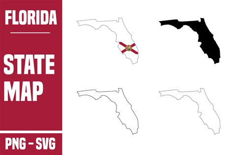 Florida State Outline Map SVG Graphic by Endro · Creative Fabrica