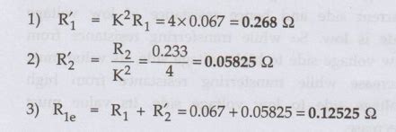 Effect of Winding Resistances - Single Phase Transformer