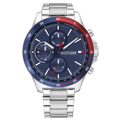 Buy Online Tommy Hilfiger Quartz Multifunction Blue Dial Stainless ...