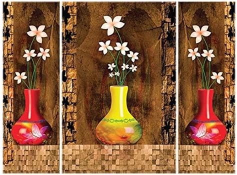 SAF paintings 6MM Ganesha Set of 3 Panel Digital Reprint 12 inch x 18 ...