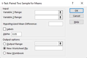 Image result for T Test Examples in Excel