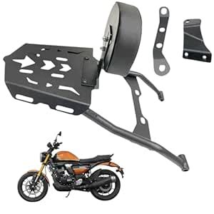 Ozango Bike Metal Pillion Back Rest with Carrier Top Rack Comfortable ...