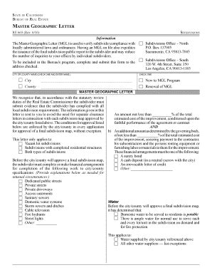 Fillable Online Master Geographic Letter (RE 665), Rev 6/16. Master ...