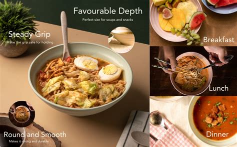 Buy Irida Naturals Wheat Straw Ramen Bowls Set of 2-7.5 Inches-Serving ...