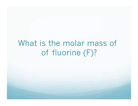11 24 What Is Molar Mass | PDF