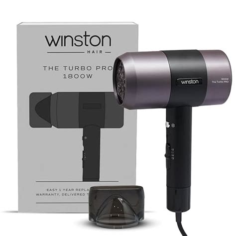 WINSTON Turbo Pro Hair Dryer - 1800W | Quick Drying Blow Dryer with Low ...