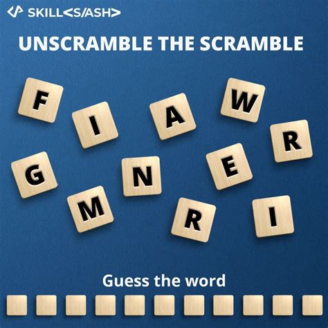 Unscramble the Scramble | Unscramble words, Scramble words, Project ...