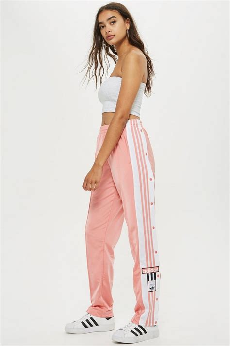 adidas popper pants pink