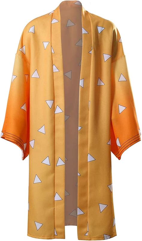 Buy Agatsuma Zenitsu Cosplay Costume Anime Haori Kimetsu no Yaiba ...